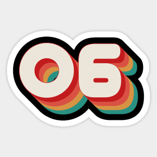 Number 6 Sticker